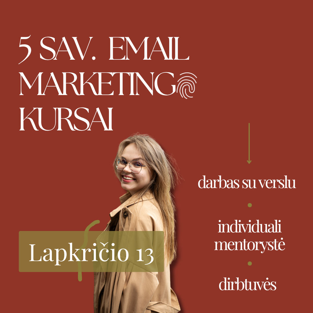 5 sav. praktiniai email marketingo mokymai